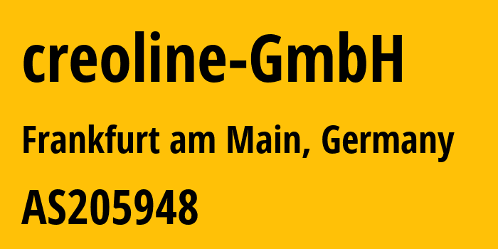 Информация о провайдере creoline-GmbH AS205948 creoline GmbH: все IP-адреса, network, все айпи-подсети