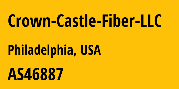 Информация о провайдере Crown-Castle-Fiber-LLC AS46887 Crown Castle Fiber LLC: все IP-адреса, network, все айпи-подсети