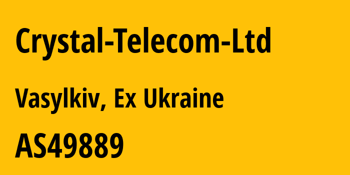 Информация о провайдере Crystal-Telecom-Ltd AS49889 Crystal Telecom Ltd: все IP-адреса, network, все айпи-подсети