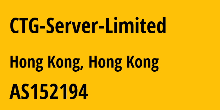 Информация о провайдере CTG-Server-Limited AS152194 CTG Server Limited: все IP-адреса, network, все айпи-подсети