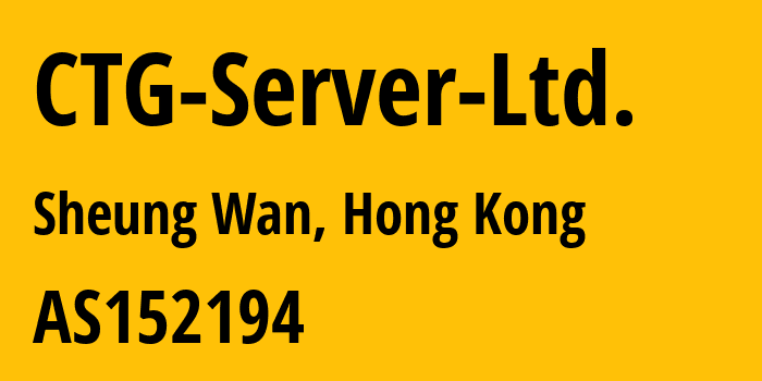 Информация о провайдере CTG-Server-Ltd. AS152194 CTG Server Limited: все IP-адреса, network, все айпи-подсети