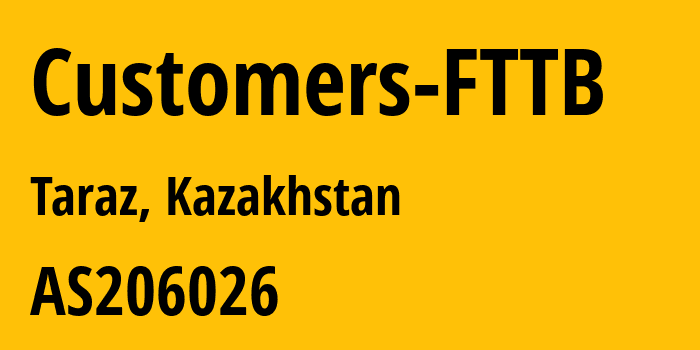 Информация о провайдере Customers-FTTB AS206026 Kar-Tel LLC: все IP-адреса, network, все айпи-подсети