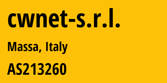 Информация о провайдере cwnet-s.r.l. AS213260 cwnet s.r.l.: все IP-адреса, network, все айпи-подсети