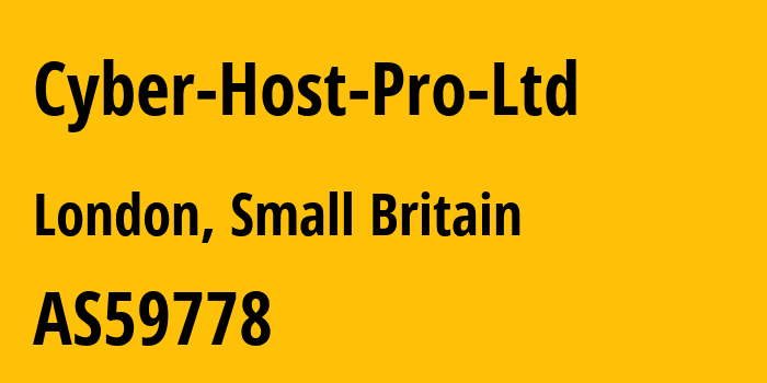 Информация о провайдере Cyber-Host-Pro-Ltd AS59778 Synextra Limited: все IP-адреса, network, все айпи-подсети