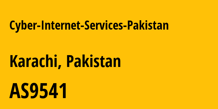 Информация о провайдере Cyber-Internet-Services-Pakistan AS9541 Cyber Internet Services (Pvt) Ltd.: все IP-адреса, network, все айпи-подсети