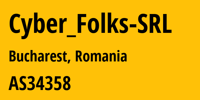 Информация о провайдере Cyber_Folks-SRL AS34358 Cyber_Folks SRL: все IP-адреса, network, все айпи-подсети