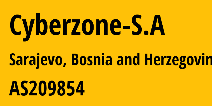 Информация о провайдере Cyberzone-S.A AS209854 Cyberzone S.A.: все IP-адреса, network, все айпи-подсети