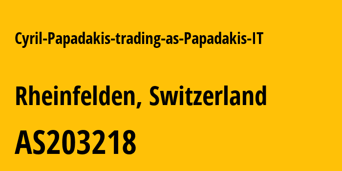 Информация о провайдере Cyril-Papadakis-trading-as-Papadakis-IT AS203218 Cyril Papadakis trading as Papadakis IT: все IP-адреса, network, все айпи-подсети