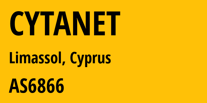 Информация о провайдере CYTANET AS6866 Cyprus Telecommunications Authority: все IP-адреса, network, все айпи-подсети