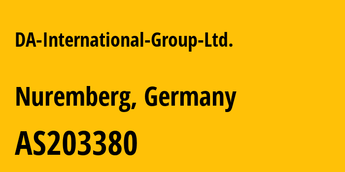 Информация о провайдере DA-International-Group-Ltd. AS203380 DA International Group Ltd.: все IP-адреса, network, все айпи-подсети