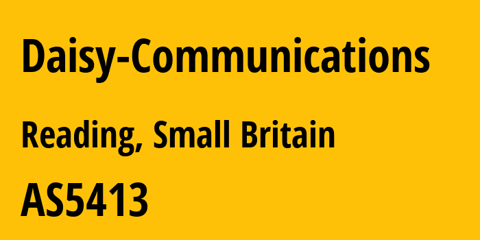 Информация о провайдере Daisy-Communications AS5413 Daisy Corporate Services Trading Ltd: все IP-адреса, network, все айпи-подсети