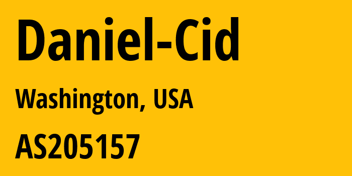 Информация о провайдере Daniel-Cid AS205157 Daniel Cid: все IP-адреса, network, все айпи-подсети