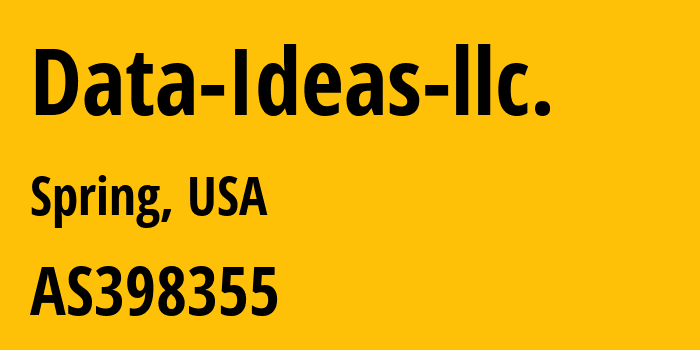 Информация о провайдере Data-Ideas-llc. AS398355 Data Ideas llc.: все IP-адреса, network, все айпи-подсети