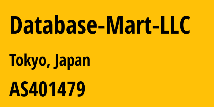 Информация о провайдере Database-Mart-LLC AS401479 Database Mart LLC: все IP-адреса, network, все айпи-подсети