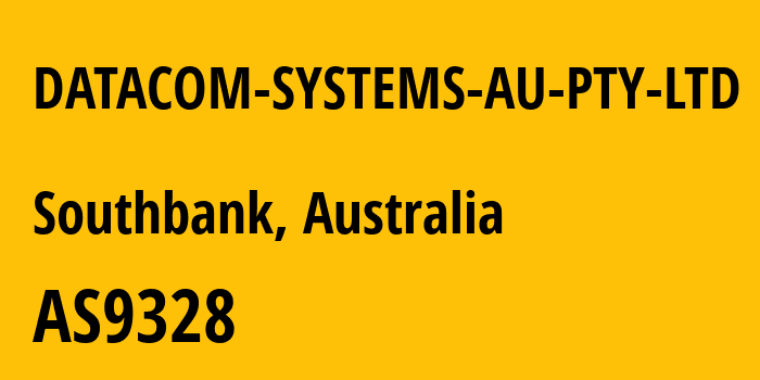 Информация о провайдере DATACOM-SYSTEMS-AU-PTY-LTD AS9328 DATACOM SYSTEMS (AU) PTY LTD: все IP-адреса, network, все айпи-подсети