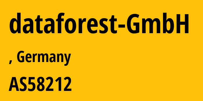 Информация о провайдере dataforest-GmbH AS58212 dataforest GmbH: все IP-адреса, network, все айпи-подсети