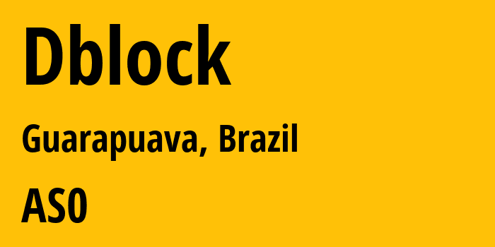 Информация о провайдере Dblock : все IP-адреса, network, все айпи-подсети