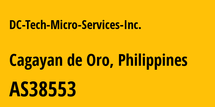 Информация о провайдере DC-Tech-Micro-Services-Inc. AS38553 DC Tech Micro Services Inc.: все IP-адреса, network, все айпи-подсети