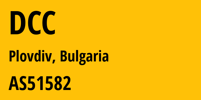 Информация о провайдере DCC AS51582 Cifrova Kabelna Korporacia EOOD: все IP-адреса, network, все айпи-подсети