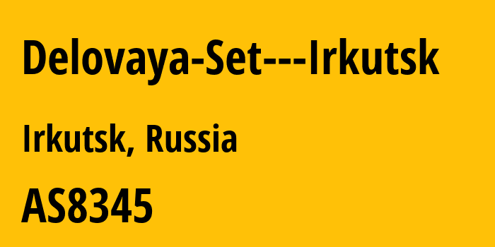 Информация о провайдере Delovaya-Set---Irkutsk AS8345 JSC ER-Telecom Holding: все IP-адреса, network, все айпи-подсети