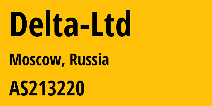 Информация о провайдере Delta-Ltd AS213220 Delta Ltd: все IP-адреса, network, все айпи-подсети