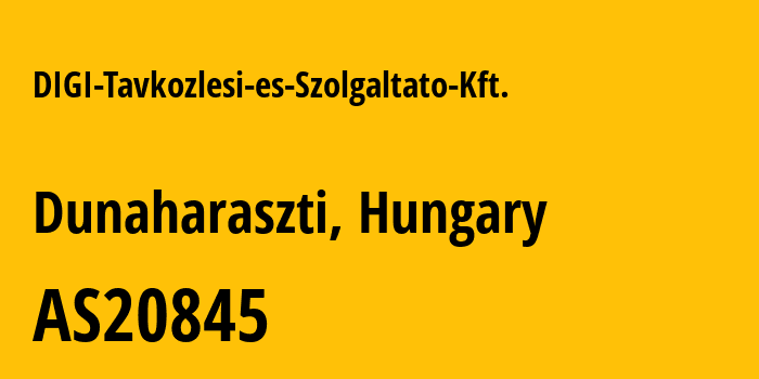 Информация о провайдере DIGI-Tavkozlesi-es-Szolgaltato-Kft. AS20845 DIGI Tavkozlesi es Szolgaltato Kft.: все IP-адреса, network, все айпи-подсети