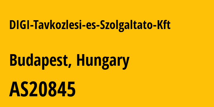 Информация о провайдере DIGI-Tavkozlesi-es-Szolgaltato-Kft AS20845 DIGI Tavkozlesi es Szolgaltato Kft.: все IP-адреса, network, все айпи-подсети