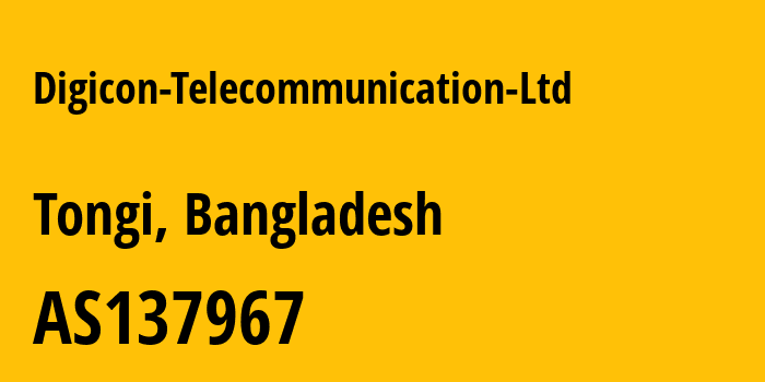Информация о провайдере Digicon-Telecommunication-Ltd AS137967 Digicon Telecommunication Ltd: все IP-адреса, network, все айпи-подсети