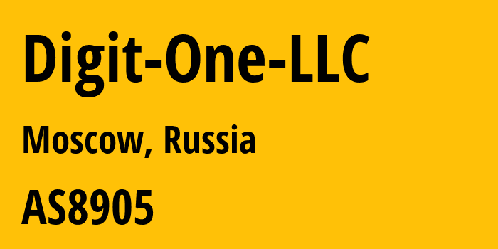 Информация о провайдере Digit-One-LLC AS8905 Digit One LLC: все IP-адреса, network, все айпи-подсети