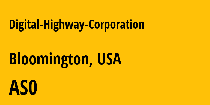 Информация о провайдере Digital-Highway-Corporation : все IP-адреса, network, все айпи-подсети