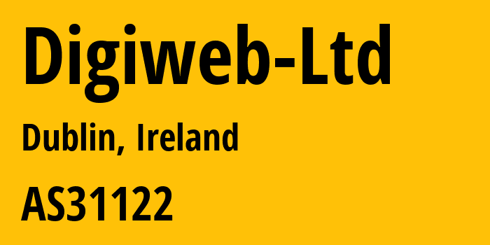 Информация о провайдере Digiweb-Ltd AS31122 Digiweb ltd: все IP-адреса, network, все айпи-подсети