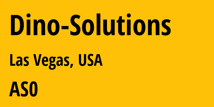 Информация о провайдере Dino-Solutions : все IP-адреса, network, все айпи-подсети