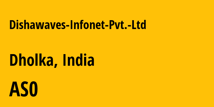 Информация о провайдере Dishawaves-Infonet-Pvt.-Ltd : все IP-адреса, network, все айпи-подсети