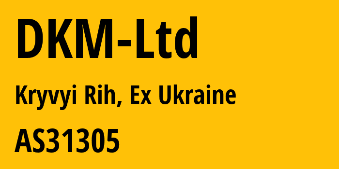 Информация о провайдере DKM-Ltd AS31305 DKM Ltd: все IP-адреса, network, все айпи-подсети