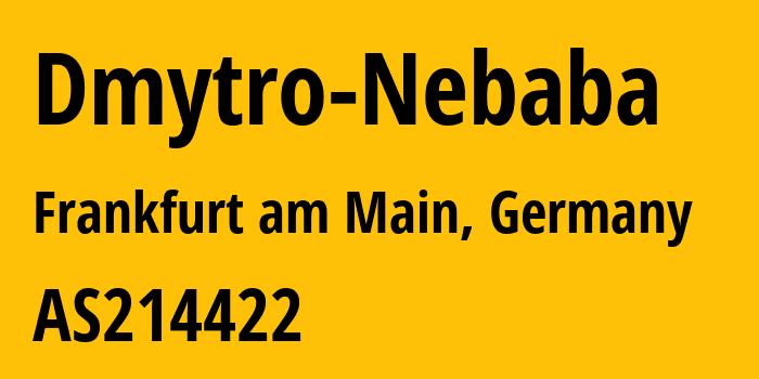 Информация о провайдере Dmytro-Nebaba AS214422 QWINS Hosting: все IP-адреса, network, все айпи-подсети