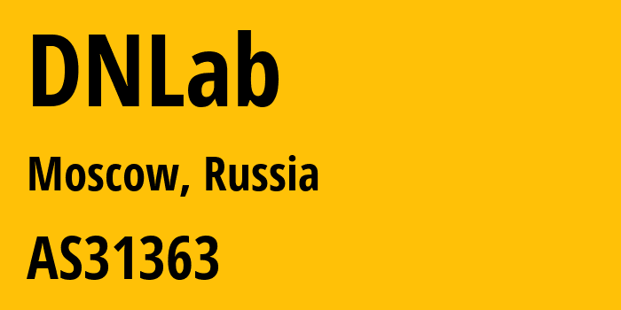 Информация о провайдере DNLab AS31363 JSC ER-Telecom Holding: все IP-адреса, network, все айпи-подсети