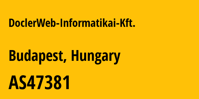 Информация о провайдере DoclerWeb-Informatikai-Kft. AS47381 DoclerWeb Informatikai Kft.: все IP-адреса, network, все айпи-подсети