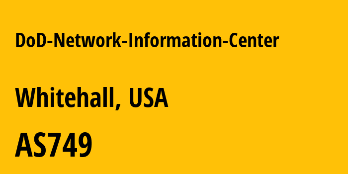 Информация о провайдере DoD-Network-Information-Center AS749 DoD Network Information Center: все IP-адреса, network, все айпи-подсети