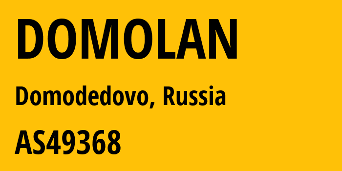 Информация о провайдере DOMOLAN AS49368 DomoLAN Ltd.: все IP-адреса, network, все айпи-подсети