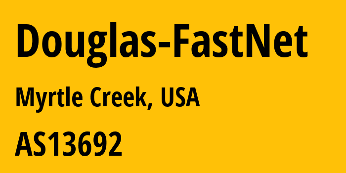 Информация о провайдере Douglas-FastNet AS13692 Douglas FastNet: все IP-адреса, network, все айпи-подсети