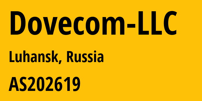 Информация о провайдере Dovecom-LLC AS202619 Dovecom LLC: все IP-адреса, network, все айпи-подсети