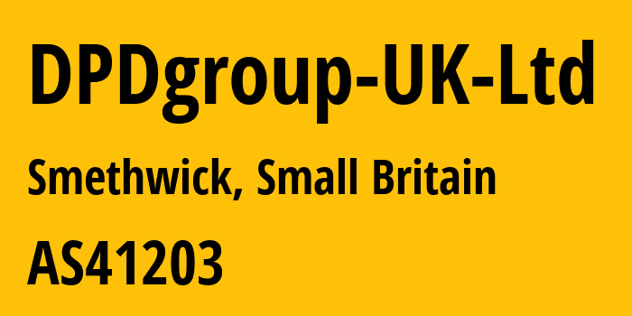 Информация о провайдере DPDgroup-UK-Ltd AS41203 DPDgroup UK Ltd: все IP-адреса, network, все айпи-подсети