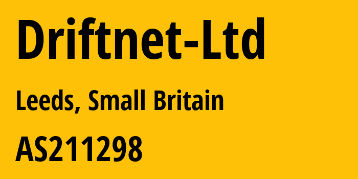 Информация о провайдере Driftnet-Ltd AS211298 Driftnet Ltd: все IP-адреса, network, все айпи-подсети