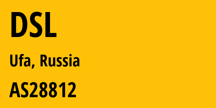 Информация о провайдере DSL AS28812 PJSC Bashinformsvyaz: все IP-адреса, network, все айпи-подсети