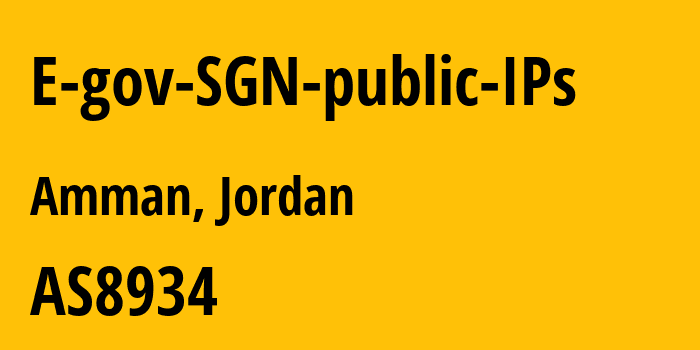 Информация о провайдере E-gov-SGN-public-IPs AS8934 National Information Technology Center: все IP-адреса, network, все айпи-подсети