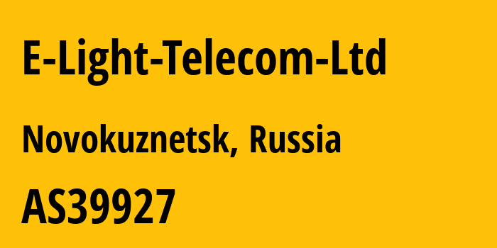 Информация о провайдере E-Light-Telecom-Ltd AS39927 E-Light-Telecom Ltd.: все IP-адреса, network, все айпи-подсети