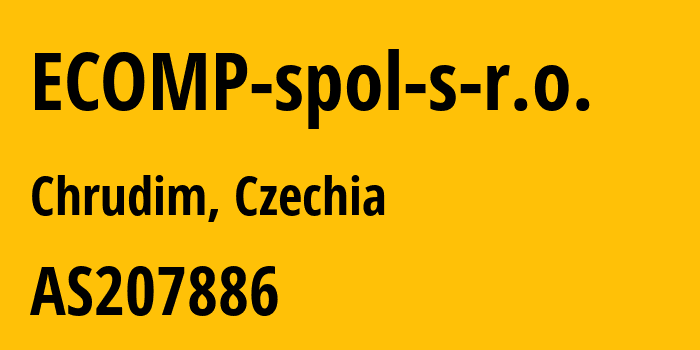 Информация о провайдере ECOMP-spol-s-r.o. AS207886 ECOMP spol s r.o.: все IP-адреса, network, все айпи-подсети