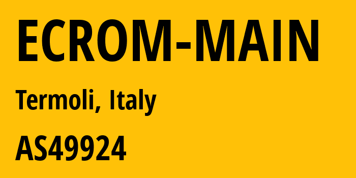 Информация о провайдере ECROM-MAIN AS49924 NETFREE S.R.L.S.: все IP-адреса, network, все айпи-подсети