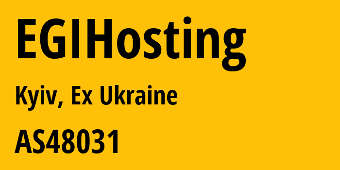 Информация о провайдере EGIHosting AS48031 Ivanov Vitaliy Sergeevich: все IP-адреса, network, все айпи-подсети