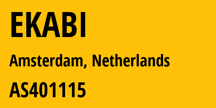 Информация о провайдере EKABI AS401115 EKABI: все IP-адреса, network, все айпи-подсети